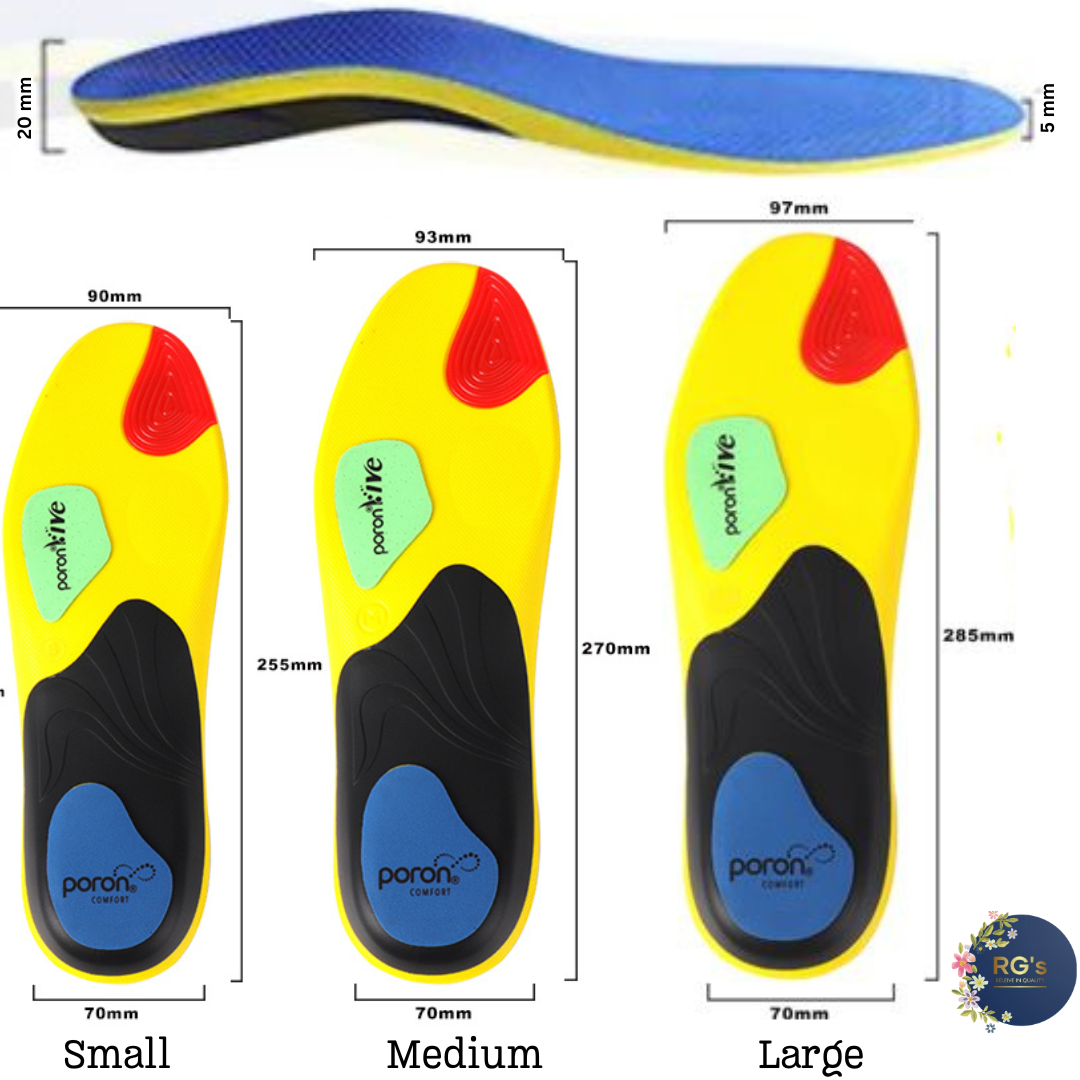 INSOLE INSOLES FOOT PAIN ORTHOTIC PORON SHOCK ABSORBING ARCH SUPPORT INSERTS