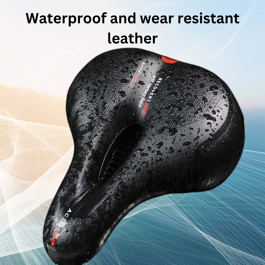 Bike Seat Large Comfy Cushioned Soft Padded Bicycle Gel Universal Wide Saddle