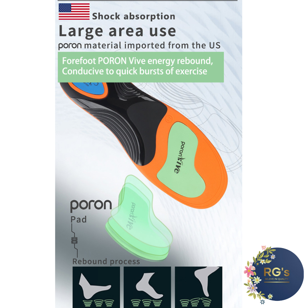 INSOLE INSOLES FOOT PAIN ORTHOTIC PORON SHOCK ABSORBING ARCH SUPPORT INSERTS